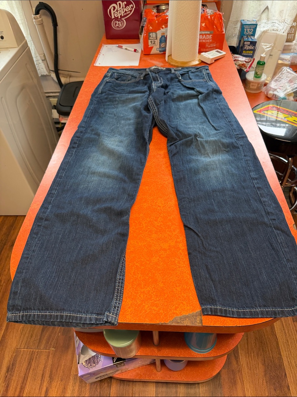 BKE Men's Straight-Leg Jeans in Dark Blue Wash